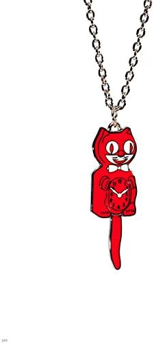 Kit Cat Klock Necklaces (Red & Silver)