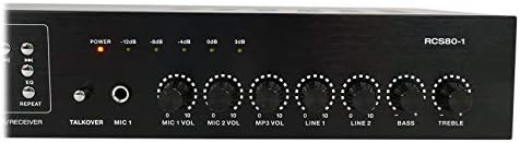 Rockville RCS80-1 60W 70V Commercial Amplifier with Bluetooth Receiver