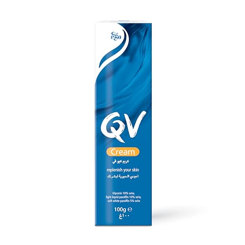 QV Cream with 10% Glycerin (100g) Rich Protective Moisturiser for Sensitive, Dry Skin, Fragrance Free, Noncomedogenic Body Cream