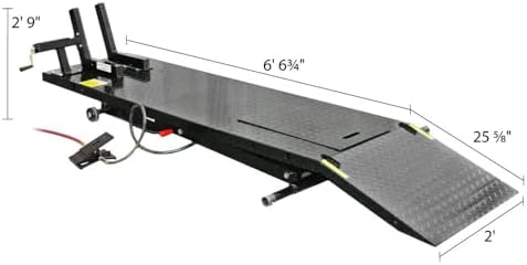 Black Widow Motorcycle Lift Table Pneumatic Compressed Air 1,000 lb