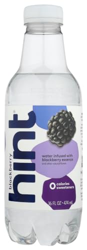 Hint Unsweetened Essence Water, 16 Ounce Bottles (Pack of 6) (Blackberry)