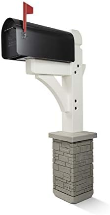 Premium Mailbox Post Set (Cross-Arm, Classic White)