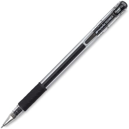 Pentel Arts Hybrid Technica Pen, (0.3mm), Ultra Fine Point, Black Ink, Box of 12 (KN103-A)