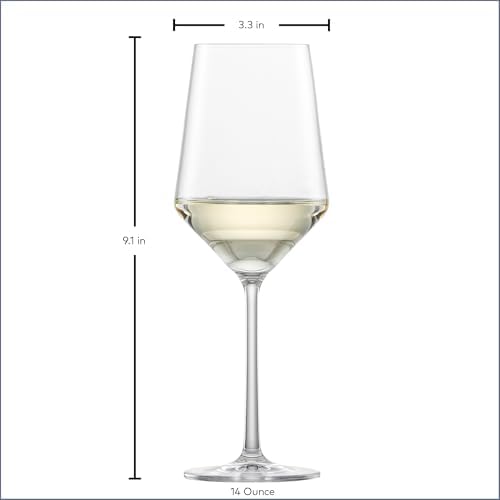 ZWIESEL GLAS Pure Saugivnon Blanc White Wine Glass (Set of 4), Graceful Wine Glasses for White Wine, Dishwasher-Safe Tritan Crystal Glasses
