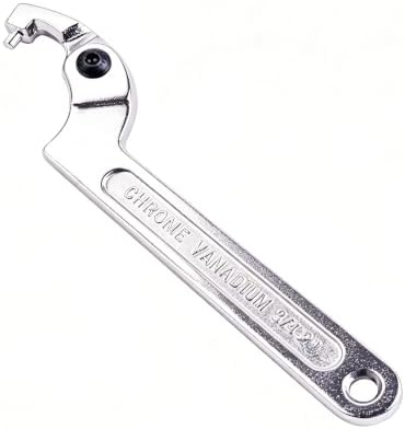 Chrome Vanadium C Pin Spanner Adjustable Hook Wrench, Round Head 19-51mm