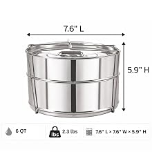 Stackable Insert Pans for Instant Pots - 6QT