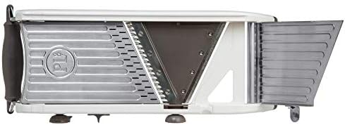 PL8 Professional Mandoline - Versatile Slicer with Adjustable Straight, Waffle, and Julienne Blades, Extra-Wide Stainless Steel Deck