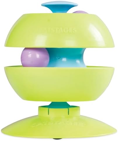 Catstages Tower of Tracks Cat Toy – 3-Level Track Tower with 6 Balls, Interactive Cat Toy for Indoor Enrichment