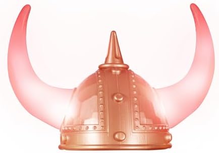 Windy City Novelties Gold Viking Costume Helmet with LED Light Up Horns for Adults