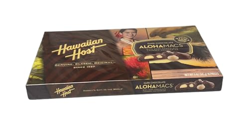 Dark Chocolate Covered Macadamia Nuts by Hawaiian Host (3 Boxes)
