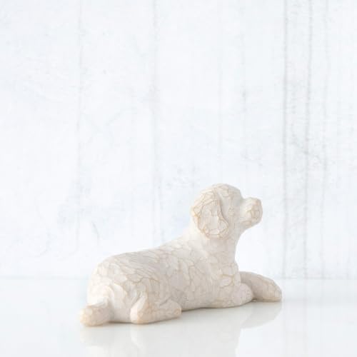 Willow Tree Love My Dog (Light), Sculpted Hand-Painted Figure | Cast from a Susan Lordi Original Carving, Gift for Dog Lovers, Celebrates the Loving Bond Between People and Their Dogs