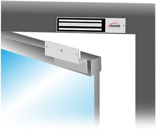 Visionis FPC-5192 600lbs Indoor Electromagnetic Lock with 600 lbs L and Z Bracket for Inswinging Door Access Control Maglock