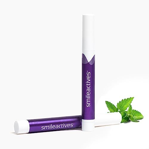 Smileactives Teeth Whitening Pen, Stain Remover Gel, Ultra Mint Flavor, 2Pk | Precision Brush-Tip Applicator, Dental-Grade Formula