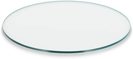 The Better Bevel 12 inch Round Glass Table Top - Clear Tempered Glass Surface Protector - Safe Pencil Polished Edge - Coffee, Dining and End Table