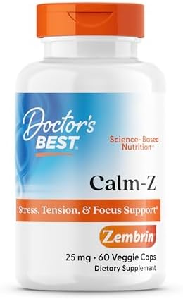 Doctor's Best Calm-Z for Men & Women - Zembrin (Sceletium Tortuosum) Extract Supplement, Calm & Focus Support, Helps Reduce Stress, 25 mg Capsules