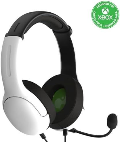 PDP Gaming AIRLITE Xbox Headset with Noise-Cancelling Microphone, Licensed Microsoft Series X|S, Xbox One Accessories, PC/Windows 10/11, Lightweight Wired Power Stereo headphones - Black