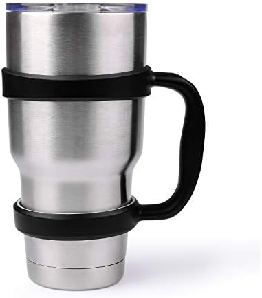 STRATA CUPS 30 oz Tumbler Handle - Available For 30 oz YETI Tumbler, OZARK TRAIL, Rambler Tumbler- BPA free (Black)