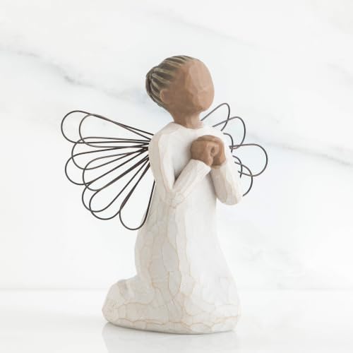 Willow Tree Angel of The Spirit, Sculpted Hand-Painted Figure | Hand-Painted Angel Figurine, Celebrating Friendship, Nature and Everyday Blessings, Sculpted by Artist Susan Lordi