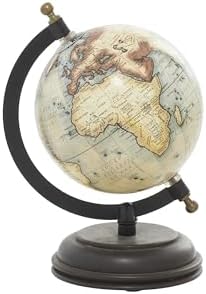 Deco 79 Mango Wood Globe, 6" x 5" x 8", Cream