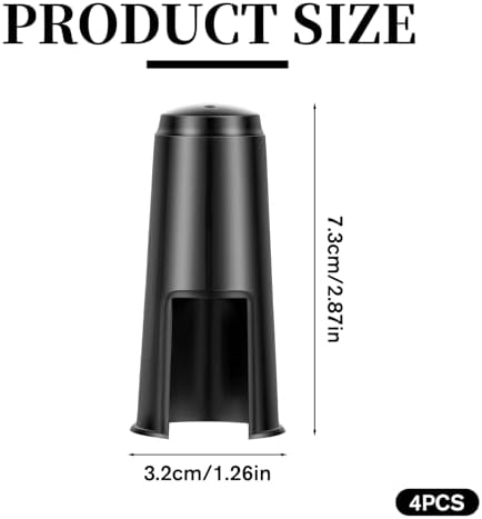 4 Pack Alto Saxophone Mouthpiece Cap, Plastic Alto Sax Mouthpiece Protective Cap Replacement Mouth Piece Protective Cover for Sax, Clarinet