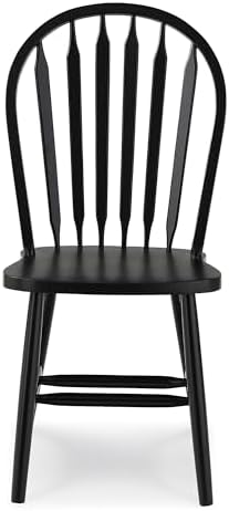 IC International Concepts Solid Wood Windsor ArrowBack Chair, Unfinished