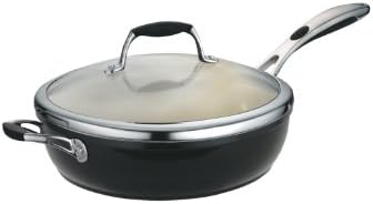 Tramontina Ceramica Deluxe 1.5-Quart Sauce Pan with Glass Lid | Ceramic Non Stick Small Saucepan, Oven-Safe, Metallic Black
