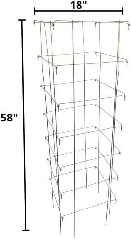 Happy Trees Large Heavy Duty Folding Tomato Cages, 3-Pack, Made in USA