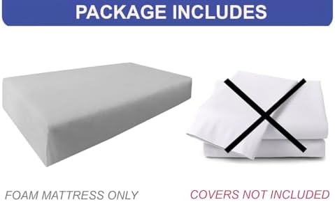 Prolinemax Twin Size 75x39x6 Outdoor Foam Daybed Mattress High Density 1.8 PCF Medium Firm for Patio Daybed Porch Swing Bed