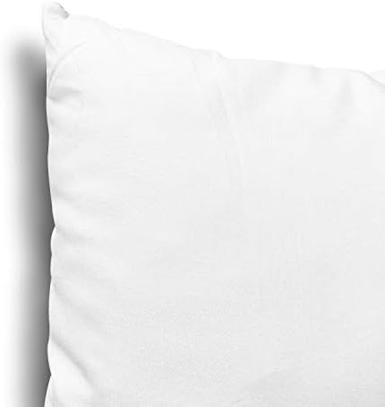 EDOW Throw Pillow Inserts, Set of 2 Lightweight Down Alternative Polyester Pillow, Couch Cushion, Sham Stuffer, Machine Washable. (White, 18x18)