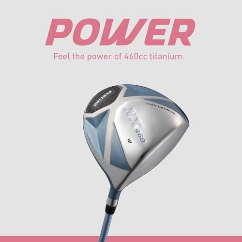 Precise NX460 - Women's Golf Club Set | Ultra-Light Graphite Shafts, Driver, Fairway & Hybrid, 4 Irons, Putter, Stand Bag, Headcovers, Petite To Regular