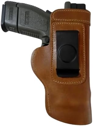 The Ultimate Leather IWB Holster - Fits S&W M&P Shield - Glock 17 19 22 23 32 33 44 / Springfield XD & XDS/Walther P99 & All Similar Handguns - Right Handed'-Black