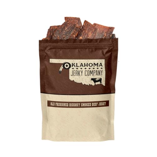 Old Fashioned Hickory Beef Jerky - No Frills Tough and Old Style Dry Beef Jerky - All Natural, Gluten Free, No Added Preservatives and No Added MSG, Healthy Protein Snacks, 2 oz (Pack of 3)