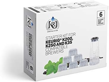 Keurig Filter Holder - Includes Side Reservoir Tall Filter Handle and 6-pack of Water Filters Cartridges. Fits any Keurig Coffee Machine with Side Reservoir