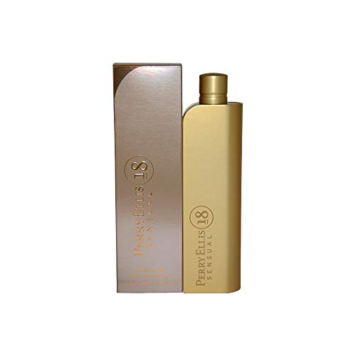 Perry Ellis 18 Sensual Eau de Parfum Spray for Women, 3.4 Oz | Perfumes for Women, Women's Fragrances with Notes of Fruit and Vanilla, Long Lasting Vanilla Perfume, Full-Size Bottle