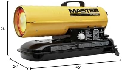 Master 80,000 BTU Battery Operated Kerosene/Diesel Forced Air Heater with Thermostat (MH-80TBOA-KFA)