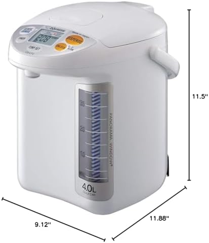 Zojirushi CD LFC50 Micom Water Boiler and Warmer, 5.0l, 169 Oz (White) | Four keep-warm settings, Quick Temp mode, timer, panorama gauge