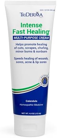 TriDerma Intense Fast Skin Healing Cream for Hard-to-Heal Skin Irritations, Sores, Rashes, Dry, Cracked Hands, Cuts, Chafing, Burns