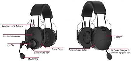 Sena SenaTufftalk, Over-The-Head Earmuff with Long-Range Bluetooth Intercom Communication