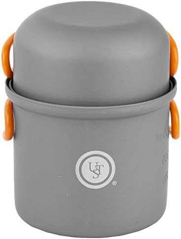 ust Solo Cook Kit with Lightweight, Compact, BPA Free, Anodized Aluminum Construction for Camping, Hiking, Emergency, Soloist and Picnics