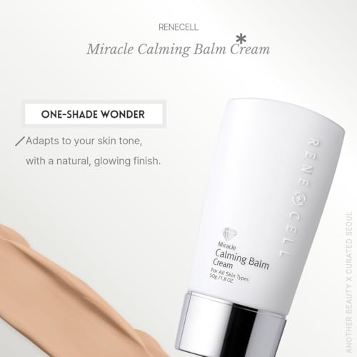 [Rene Cell Miracle Calming Balm CB Cream, Tinted Moisturizer for All Skin Types (50g / 1.8oz)