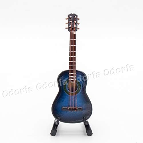 Odoria 1/12 Miniature Guitar Dollhouse Musical Instruments Accessories, Blue