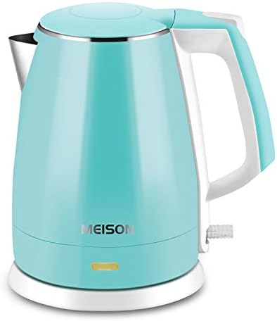 Electric Kettle(BPA Free), Double Wall Water Boiler Heater, Stainless Steel Interior, Cool Touch Coffee Pot & Tea Kettle