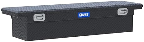 UWS EC10633 Pull Handle 72-Inch Matte Black Heavy-Wall Aluminum Truck Tool Box with Low Profile, RigidCore Lid