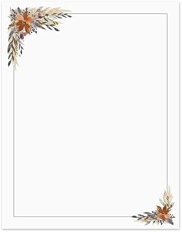 Great Papers! Lush Greenery Letterhead / 80 Floral Sheets 8.5" x 11" Beautiful Watercolor Botanical All Occasion Letter Paper
