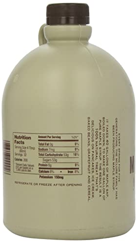 McLures Pure Grade A Very Dark New England Maple Syrup 64 Fl Oz