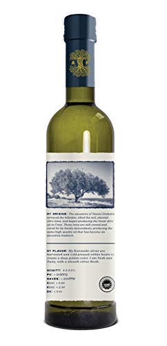 Ancient Foods EDAFOS Extra Virgin Olive Oil Cold Pressed – Fresh, Cold Pressed olive oil from Greece, PDO Crete – 16.9oz (500ML)