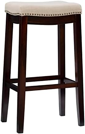 Linon Harper Stool Fabric Top