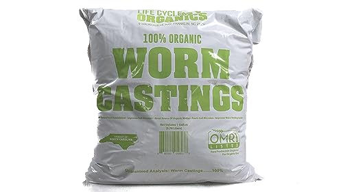 100% Organic Worm Castings 1 Gallon (approximatly 6lbs)
