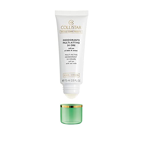 Collistar Perfect Body Deodorant 24h Roll-on 75 ml whit Oak Milk 75 ml, 2.5 Fl Oz, made in italy [italian import]