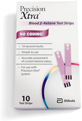 Precision Xtra Blood Ketone Test Strips - 10 ea - in Box